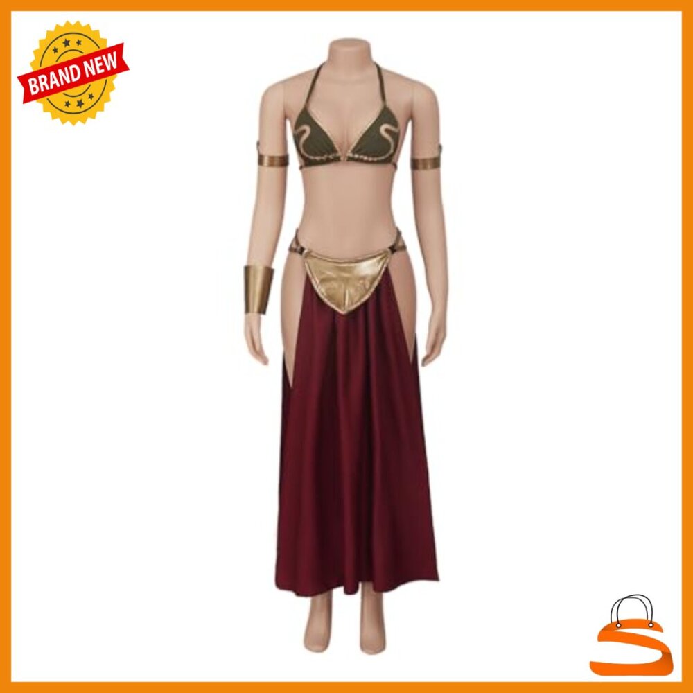 Princess Leia Slave Costume Set, Polyester Blend, Halloween Cosplay Outfit - Picture 2 of 7